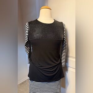 Eva Varro black sleeveless tunic size large